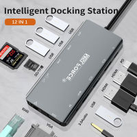 MSL USB C Hub Docking Station Triple Display Dual HDMI VGA USB Adapter Splitter สำหรับ Xiaomi แล็ปท็อป USB 3.0 Hub PC อุปกรณ์เสริม