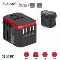 Rdxone Travel Adapter International Universal Power Adapter All-in-one with USB Type C Worldwide Wall Charger for UK/EU/US/Asia Wires  Leads  Adapters