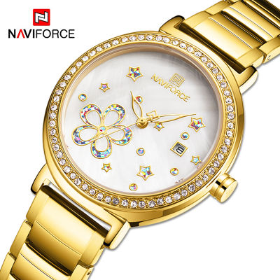 NAVIFORCE Luxury Brand Gold Women Watches Casual Dress Ladies Quartz Wrist watch Female Waterproof Clock Girls Relogio Feminino