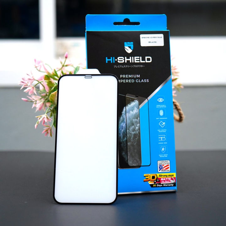 ฟิล์มกระจกนิรภัย-hishield-3d-triple-strongmax-ฟิล์มกันรอย-ใช้สำหรับไอโฟน-for-iphone14-pro-max-14-13-pro-max-13