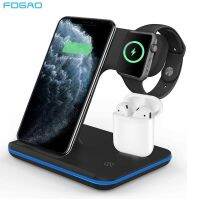 ZZOOI 15W 3 in 1 Wireless Charger Stand for iPhone 14 13 12 11 XS XR X 8 AirPods 3 Pro Charging Station Dock For Apple Watch 8 7 6 SE