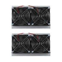 2pcs 200 x 118 x 95mm 120W Thermoelectric Peltier Refrigeration Semiconductor Cooling System Kit Double Fan