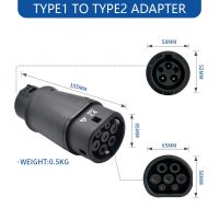 Wuev Fen Type2ให้ Type1อะแดปเตอร์เครื่องชาร์จ J1772ถึง IEC 62196เครื่องแปลงไฟชาร์จ32A สำหรับชนิดที่2 GBT รถยนต์ไฟฟ้า