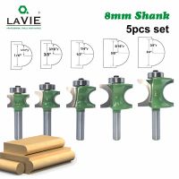 【DT】hot！ LA VIE 5 8mm Shank Bullnose Half Round Bit Endmill Router Bits Wood 2 Flute Woodworking Milling Cutter MC02046