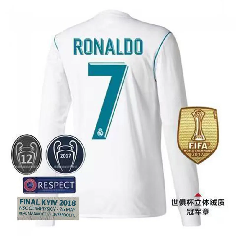 Real madrid 2017-18 C.Ronaldo Half sleeve Retro Jersey