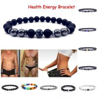 【cw】 Weight Loss Stone Magnetic Hematite Beads Stretch Jewelry
