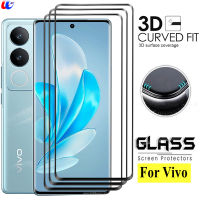 3ชิ้นแก้วคลุมทั้งหมดสำหรับ Vivo V29 5G ปกป้องหน้าจอสำหรับ Vivo V29กระจกเทมเปอร์ฟิล์มกันรอยโทรศัพท์สำหรับ Vivo V29 V29e V29 Lite