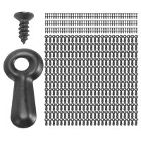 300 Picture Turn Button Fasteners Photo Frame Hardware and 300 Screws for Craft, Hanging, Drawing, Black