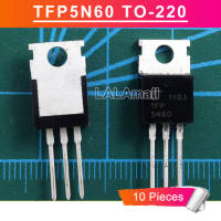 10pcs TFP5N60 TO-220 TFP 5N60 TO220 N-Channel 4.5A/600V Power MOSFET Transistor new original