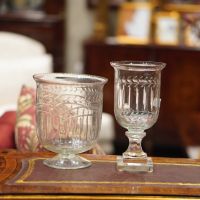 C&amp;C HOME Vintage Glass Vase แจกันแก้ว แจกัน ของตกแต่งบ้าน ของแต่งบ้าน แจกันแต่งบ้าน แจกันทรงสูง แจกันวินเทจ แจกันแก้วใส