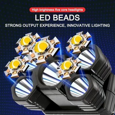 High Brightness Headlamps For Hiking Best LED Headlamps For Household Headlamps For Outdoor Activities Multi-functional LED Headlights Portable Fishing Lights