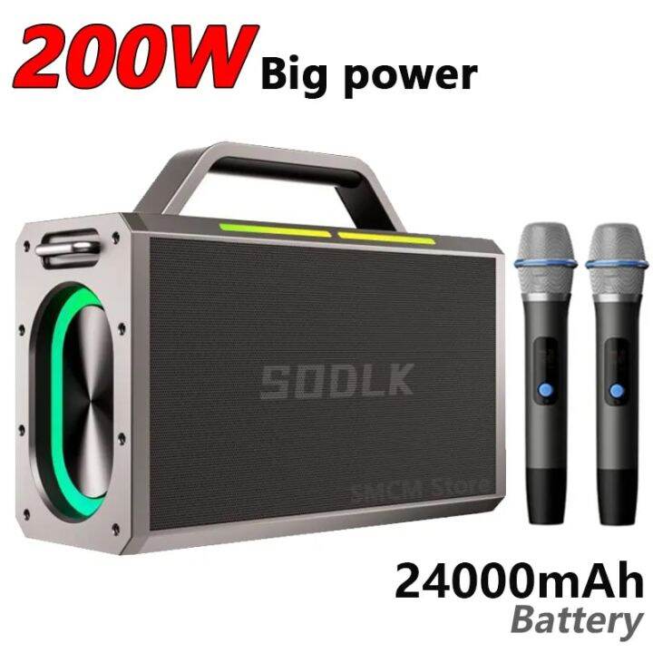 SODLK 200W High Power Portable Outdoor Bluetooth Speaker TWS Heavy Bass ...