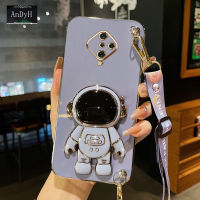 AnDyH Long Lanyard Casing For VIVO S1 Phone Case VIVO S1 PRO V15 PRO Cute Astronaut Desk Holder Case