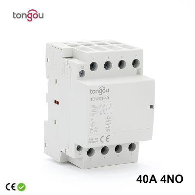 Din Rail ติดตั้งในครัวเรือน Modular AC คอนแทคสำหรับ Smart Home House Ho AC220V 5060 4P 40A 4NO