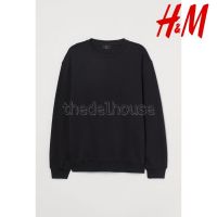 CODHaley Childe HITAM Hnm Basic Crewneck Sweater Black Plain Sweatshirt H M