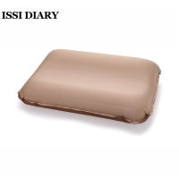 ISSI DIARY แบบพกพาอัตโนมัติพองหมอนนุ่มช่วยนอนหลับโฟมป้องกันคอตั้งแคมป์กลางแจ้งหมอนนอน