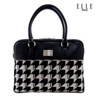 Elle Travel Dido Collection กระเป๋าสะพายข้าง 11"นิ้ว Womans Computer Document Bag, Business Bag, Houndstooth Jacquard And Leather #82339