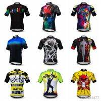 【hot】✕▫△  2022 Cycling jersey Men Mountain MTB Shirts Short sleeve Road Ropa Ciclismo clothes black