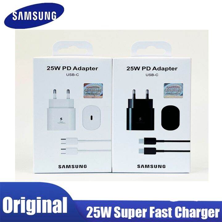 a-lovable-samsung-a53-a33-a32-ep-ta800ของแท้-f52-s22-s21ชาร์จเร็ว-s20-25w-อะแดปเตอร์ปลั๊กไฟยุโรปสำหรับ-galaxy-s10สายเคเบิล-type-c-5g