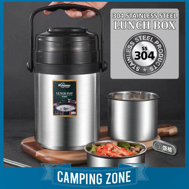 304 Stainless Steel Thermal Heat Insulation Hot Lunch Pot Box Thermos