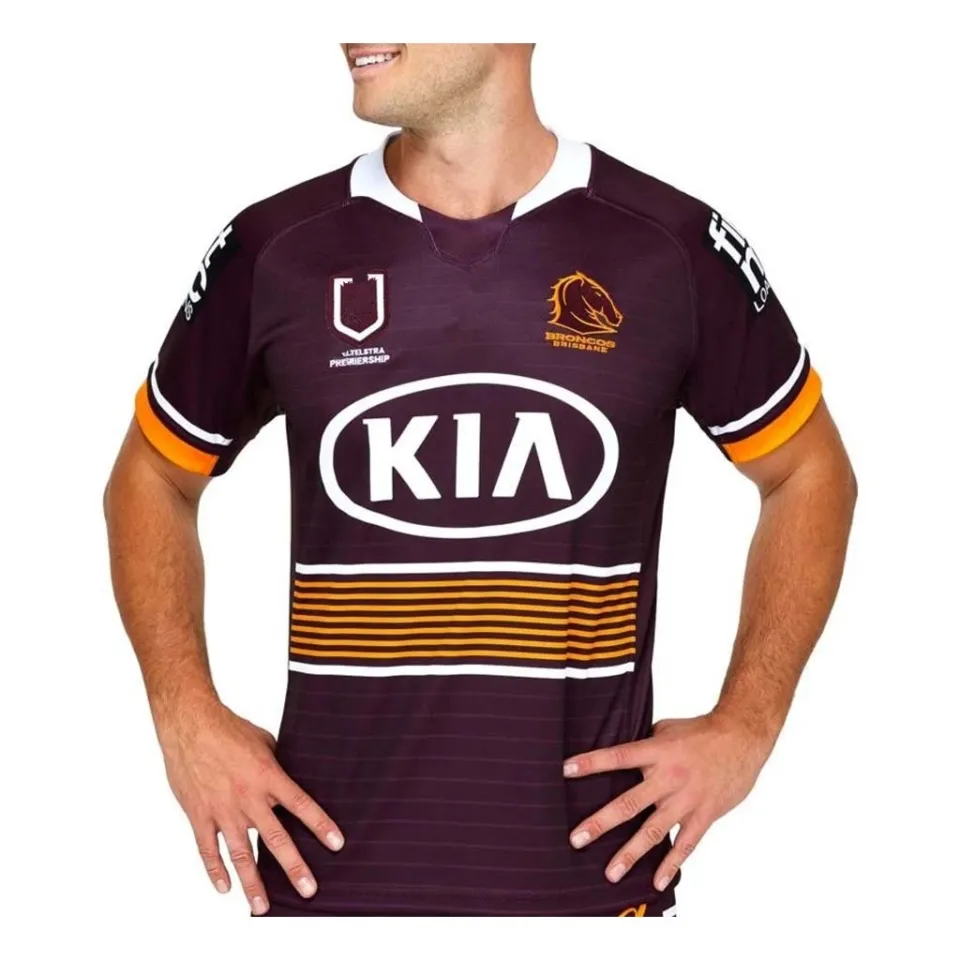 2023 Brisbane Broncos Home Rugby Jersey Shirt 2023/24 BRISBANE BRONCOS HOME  RUGBY TRAINING JERSEY SHORTS size S---5XL