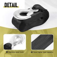 Boat Trailer Winch Strap Replacement with Hook for Boat, Fishing Jet Ski,Towing Replacement Securing Tie Down Marine