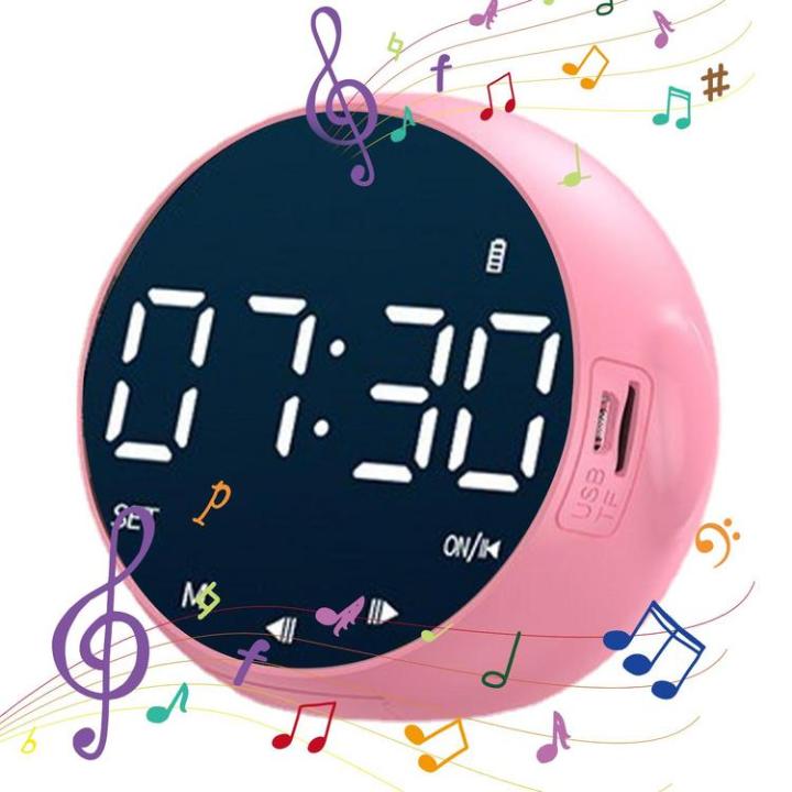 mirror-clock-mirror-alarm-clock-speaker-alarm-clock-radio-with-usb-charge-portable-speaker-alarm-clock-with-3-levels-brightness-large-display-modern-decoration-dual-alarm-famous