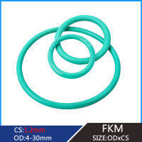 Green FKM Fluorine Rubber Round Sealing O-Ring Thickness 1.2mm Millimeter Outer Diameter 4mm-30mm Oring Gasket for Diverse Applications in Hardware Fasteners