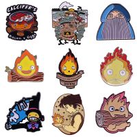 Howl 39;s Moving Castle Hard Enamel Pins Collect Funny Anime Metal Cartoon Brooch Backpack Collar Lapel Badges Fashion Jewelry Gift