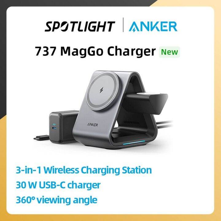 Anker 737 MagGo Charger 3in1 Station Wireless Charger MagSafe Charger