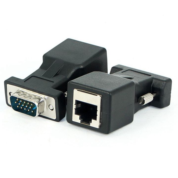 2-pack-vga-extender-male-to-rj45-cat5-cat6-20m-network-cable-adapter-com-port-to-lan-ethernet-port-converter