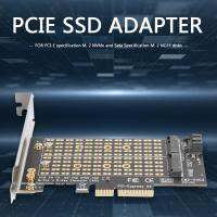 อะแดปเตอร์สำหรับ PCIE M.2 NVME M + B คีย์ SSD ไปยัง PCI-E 3.0 X4การ์ดขยาย SATA