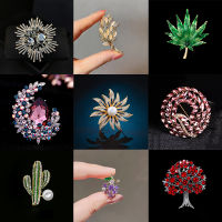 Korean version of the new fashion all-match diamond boutonniere anti-lost brooch