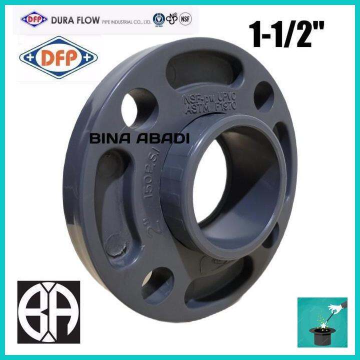 VANSTONE FLANGE SIZE 11/2 INCH PVC SCH 80 SOCKET ANSI 150 DURAFLOW