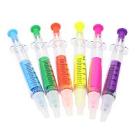 【JH】 30 Pcs Syringe Highlighter Gel Pens Needle Shaped Stationery