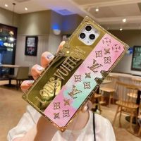 เคส Huawei Honor X8a X9a X6 X7 X8 X9 4G/5G Honor 90 80 70 60 50 80 แฟชั่น L.V Golden Mirror Square เคสโทรศัพท์