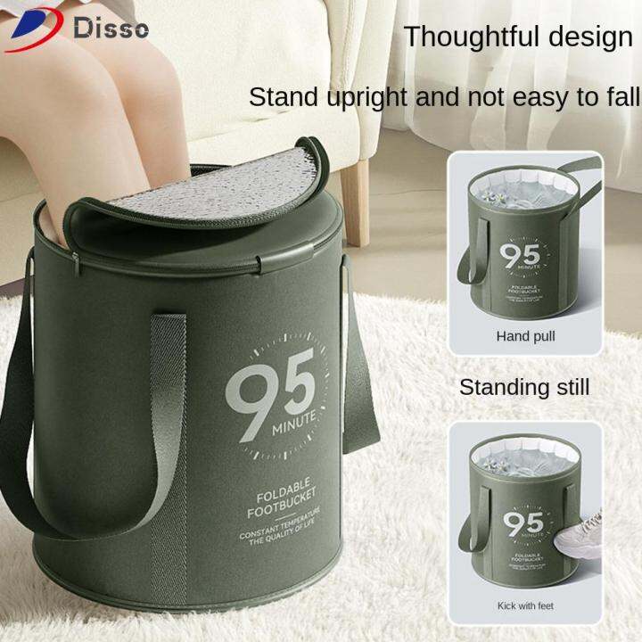 DISSO Collapsible Bucket for Soaking Feet Bathing Accessories Wash