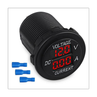 DC12-24V LED Display Circular Automotive Voltmeter Ammeter Spare Parts Digital Car Voltage Current Meter Volt Monitor Panel