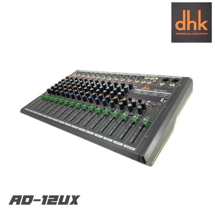 dhk-ad-12ux-มิกเซอร์-มีเอฟเฟคในตัว-16-โปรแกรม-สามารถเชื่อมต่อบูทธูล-usb-ได้-รับประกันสินค้า-1-ปีเต็ม