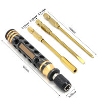 4 in 1 Hexagon Screwdriver 1.5 2.0 2.5 3.0mm 6.35mm Quick Change Allen Key Hex Screws Wrench Tool for 18 110 RC Car SCX10 TRX4