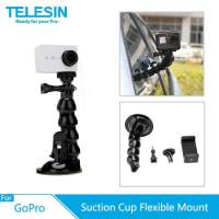 TELESIN Suction Cup ที่ยึดแบบยืดหยุ่นและคลิปโทรศัพท์สำหรับ Gopro DJI Osmo Action Camera