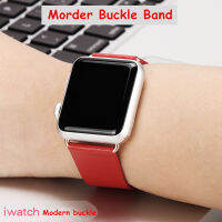 Modern Buckle For Band 44mm 40mm 38mm 42mm Luxury Genuine Leather watchabnd celet serie 6 se 5 4 3