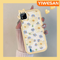 YIWESAN เคสสำหรับ Realme C20 C20A C11 C11 2020 Narzo 50i จิตรกรรมภาพการ์ตูนเคสมือถือใสทำจากซิลิโคนลายดอกเดซี่เคสเลนส์กล้องถ่ายรูปใสกันกระแทกใหม่