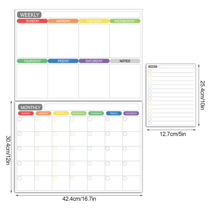 ปฏิทินแม่เหล็กตู้เย็น-ปฏิทินตู้เย็น2022แม่เหล็ก-ชุด3ปฏิทินตู้เย็นรายเดือนกระดานไวท์บอร์ดพร้อมแม่เหล็กหนาพิเศษ