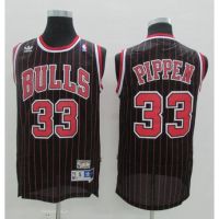 Men NBA Chicago Bulls #33 Retro Top Scottie Pippen Stripe Basketball Jersey