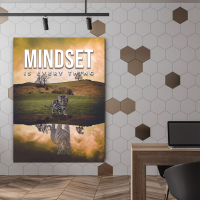 Mindset คือทุกอย่าง,งานศิลปะสะท้อนแสงแมวและเสือ,ภาพวาดผ้าใบ,ภาพผนังศิลปะสำหรับห้องนั่งเล่น,ตกแต่งบ้านในอุดมคติ