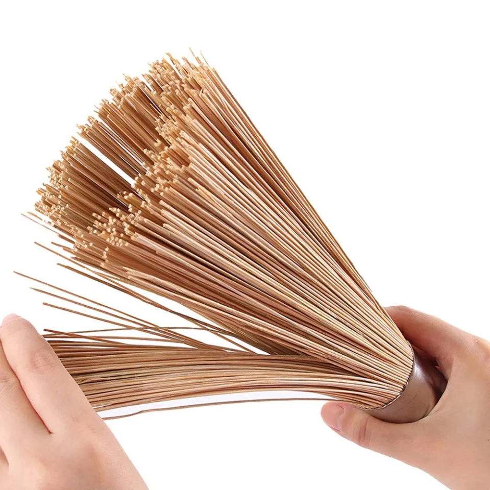 Bamboo Wok Brush,Cleaning Whisk Pot Brush Cleaning Brush Bamboo Kitchen Cleaning  Tools for Home Kitchens,Restaurants,Cleaning Tools