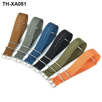 ✨ (Watch strap) Suitable for NATO one-piece nylon high-density strap fine-woven braided solid 18/20/22mm