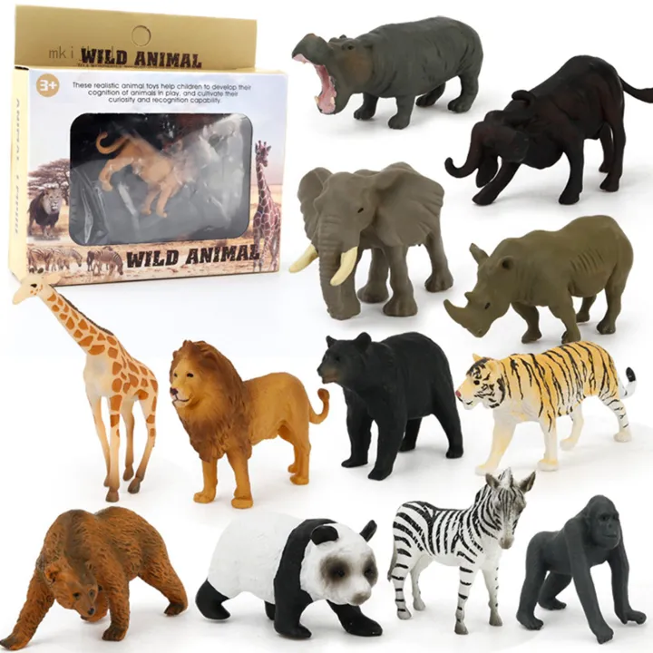12x Animal Model Plastic Figures Jungle Wild/Ocean/Zoo Animal Playset Kid  Toy | Lazada PH