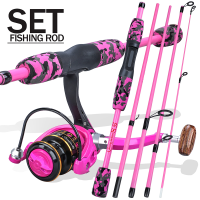 Souilang 1.70m Fishing Rod Combo Portable 5 Section Carbon Fiber Fishing Pole and 1000-3000 Spinning Reel Fishing Tackle Set